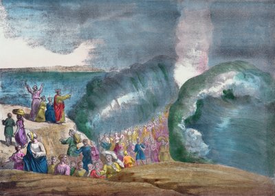 Moses crossing the Red Sea by French School